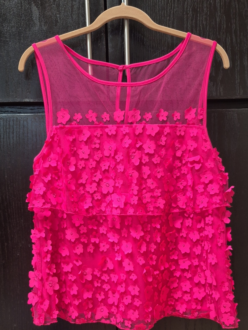 Eva Franco Anthropologie Pink Flower Top XS